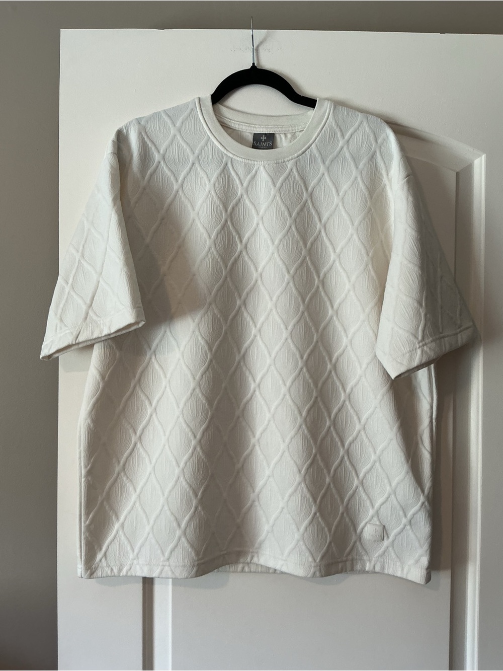 Saints Studio Short-Sleeve Crew Tee in White